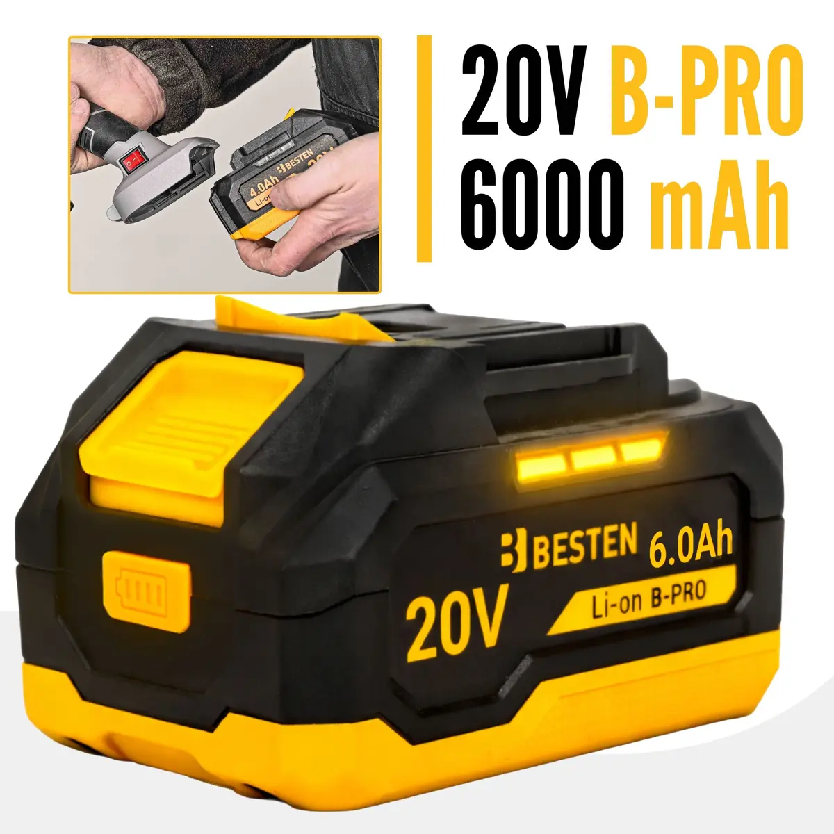 Akumulator BESTEN B-PRO 20V 6000 mAh